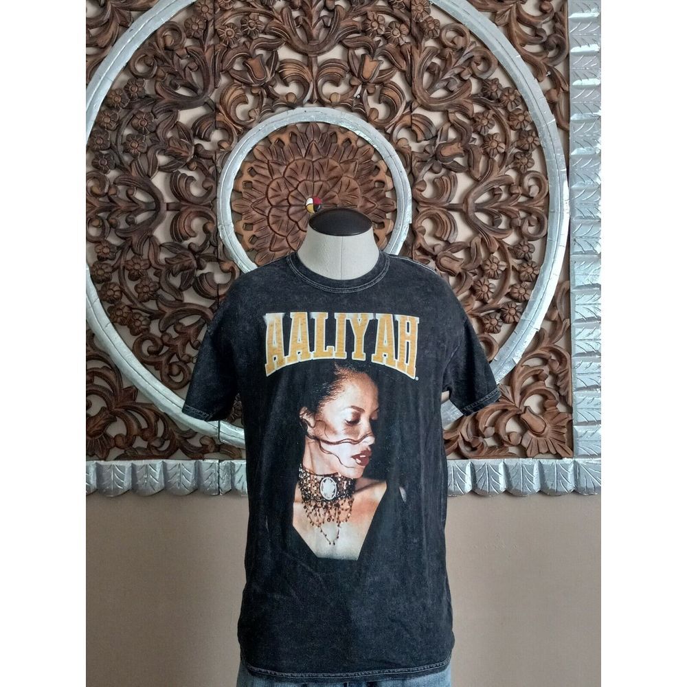 AALIYAH T SHIRT Haughton R&B Urban Pop Hip Hop Stone‎ Wash Adult Small/Medium